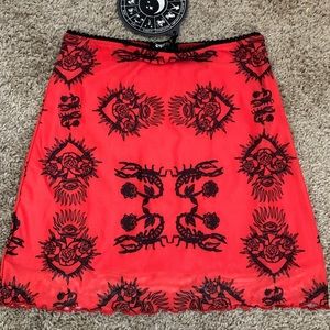 Dolls kill horoscopes red skirt, xs